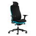 A Herman Miller Vantum Gaming Chair in Abyss blue viewed from the front.