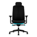 Front view of a Herman Miller Vantum Gaming Chair in Abyss blue.