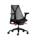 Front view of a black Sayl office chair from Herman Miller, designed by Yves Béhar.